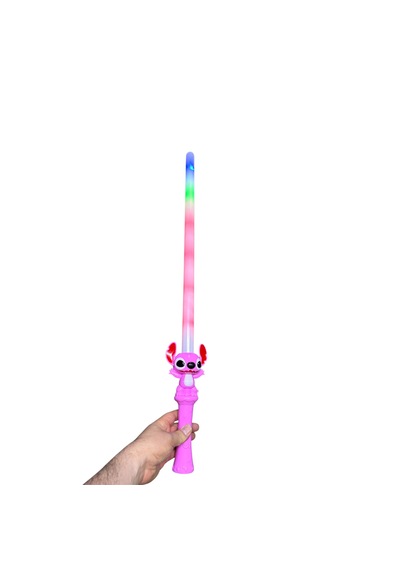 Stitch Figürlü Led Işıklı Sihirli Değnek Renk Değiştiren Eğlence Çubuğu