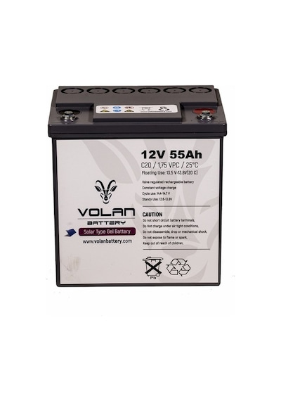 12 Volt 55 Amper Jel Akü Solar Güneş Enerjisi - Volan Akü / 325018661