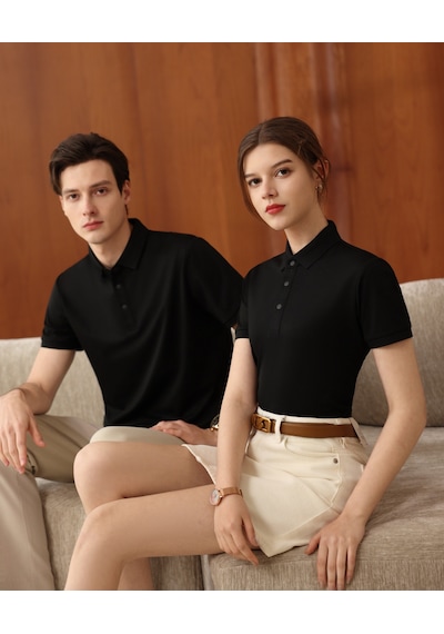 New Performance.arw98295.serintutan-antibakteriyel-yüksek Kalite.çıtçıtlı Polo T.shirt Siyah