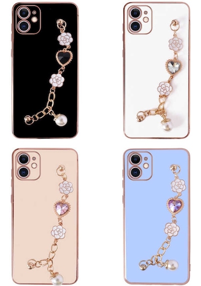 Apple Uyumlu iPhone 12 Kılıf El Tutamaçlı Kamera Korumalı Zore Taka Silikon Kapak Pembe
