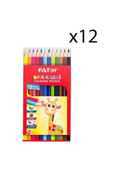 Fatih Kuru Boya 12 Renk Tam Boy 12 Adet Çok Renkli