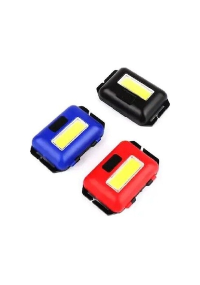 Headlamp T-89 3 Watt Cob Ledli Aaa Pilli Mini Kafa Lambası Feneri Çok renkli
