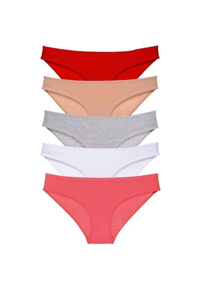 5 Adet Süper Eko Set Likralı Kadın Slip Külot 525 Beden: S Standart