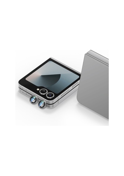 Galaxy Z Flip 6 Uyumlu Caseworld Alloy Serisi Oleofobik Anti Reflective Kamera Lens Koruyucu Gümüş