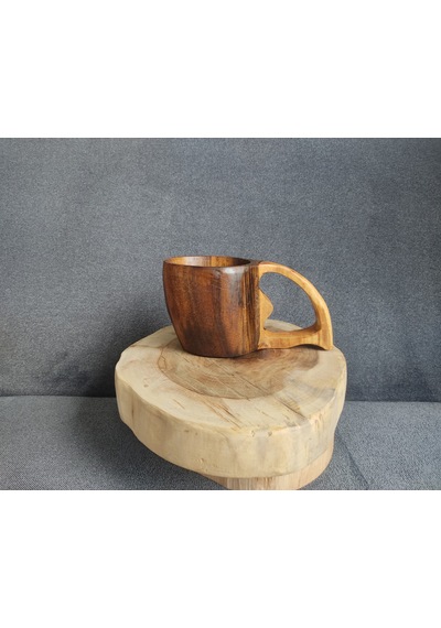 Kuksa Kök Ceviz Kalp Kabartmalı 190 Ml Çok Renkli