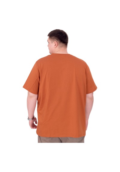 Mode Xl Büyük Beden Erkek T-shirt Bisiklet Yaka Rose U25032 Tarçın Kahverengi