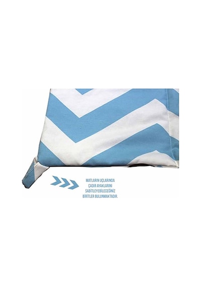 Kiddy's Teepee Mat - Mavi Zigzag