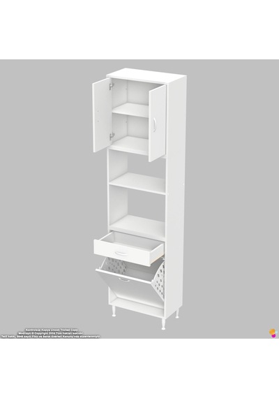 Modilayn Ece Fırın Bölmeli Kapaklı Çekmeceli Sepetli Çok Amaçlı Mutfak Dolabı 55 Cm Beyaz Modilayn Ece Fırın Bölmeli Kapaklı Çekmeceli Sepetli Çok Amaçlı Mutfak Dolabı 55 Cm Beyaz