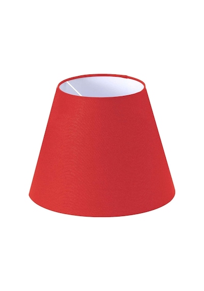 Kırmızı Lambader Başlığı Çap 35 Cm Konik Kumaş Lb817