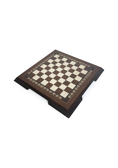 Flat Ayaklı Ahşap Satranç Tablası Küçük Ceviz 35x35cm