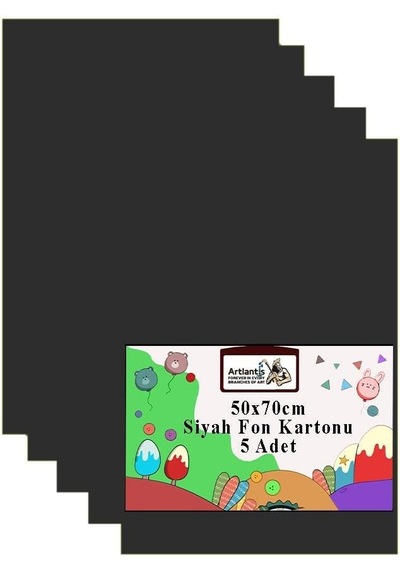 Artlantis Fon Kartonu 50x70 Cm 120 Gr 5 Adet 50 70 Cm Renkli Fon Kartonu Kağıdı 120 Gr Okul Sınıf Etkinlik Kreş