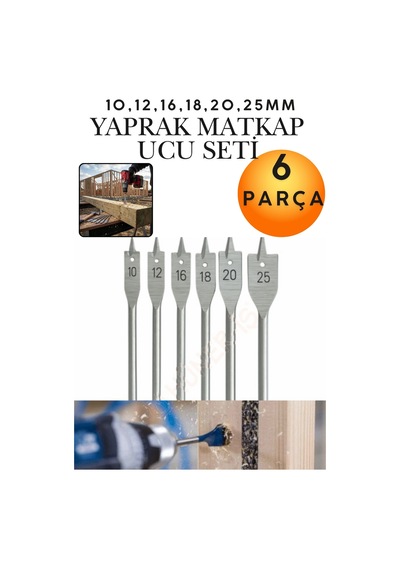6'lı Yaprak Matkap Ucu Seti: Ahşap, Sunta, Plastik Ve Alçıpan İçin Hassas Delik Delici Ve Daire Açıcı Bits Uç Takımı Hızlı, Pürüzsüz Ve Hassas Kesim Sağlayan Dayanıklı Bits Uç Seti 6'lı Yaprak Matkap Ucu Seti: Ahşap, Sunta, Plastik Ve Alçıpan İçin Hassas Delik Delici Ve Daire Açıcı Bits Uç Takımı Hızlı, Pürüzsüz Ve Hassas Kesim Sağlayan Dayanıklı Bits Uç Seti