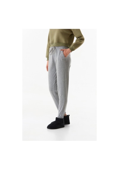 Fullamoda Basic Beli Lastikli Jogger Eşofman Altı 24mgb7767210131-gri Gri