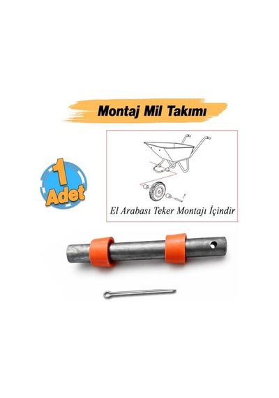 El Arabası Teker Montaj Mili 1 Adet Mil Takımı Rulmanlı Yük Bahçe Araba Tekerliği Mili Borusu Sku: Smgstk96a58ef0f5