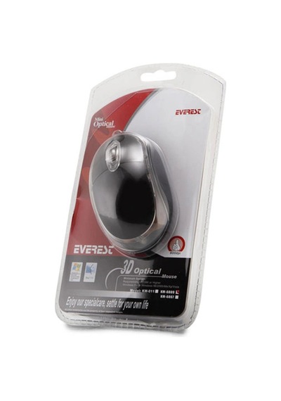 Everest Km-6809 Usb Siyah Işıklı Optik Mouse Kdo