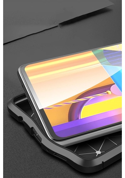 Newface - 287 - Samsung Galaxy M51 Kılıf Auto Focus Kapak - Edntrend - - Kırmızı