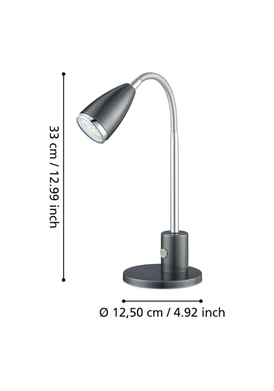 92873 Fo Masa Lambası,metal, Siyah Çok Renkli