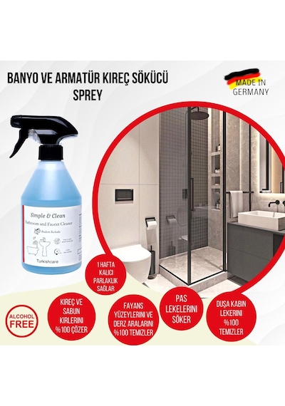Ayakkabı Ve Kumaş Temizleme 500 ML+ Banyo Temizlik Spreyi Ve Çok Amaçlı Sünger 500 ML