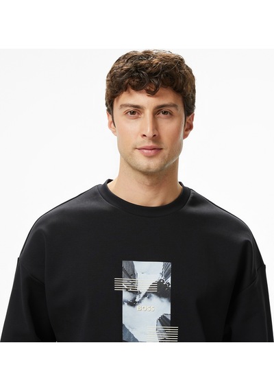 Boss Stenson Zone Erkek Siyah Sweatshirt50548324