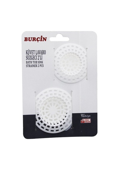 Burçin 2 Parça Plastik Küvet Lavabo Süzgeci- 24'li Paket Diğer