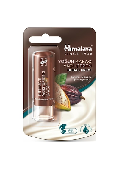 Himalaya Yoğun Nemlendirici Dudak Kremi, Lip Balm, Kakao Yağı, Hint Yağı, Besleyici,%100 Doğal Renk, Silikon İçermez, 4,5 Gr