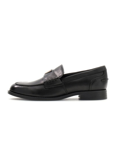 Guess Beliso Kadın Deri Loafer Ayakkabı Fltbsolea14 Siyah