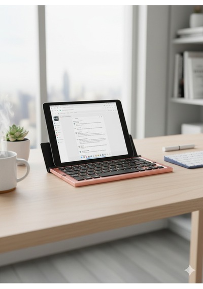 Brivona Katlanabilir Bluetooth Klavye Telefon/tablet Standlı Taşınabilir