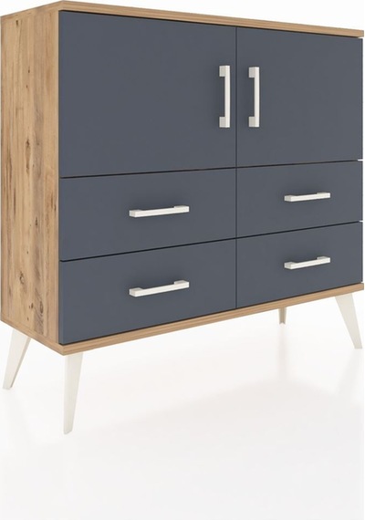 Arges Şifonyer 2 Raflı 4 Çekmeceli 2 Kapaklı 88x30x80 Çam-antrasit Antrasit Arges Şifonyer 2 Raflı 4 Çekmeceli 2 Kapaklı 88x30x80 Çam-antrasit Antrasit