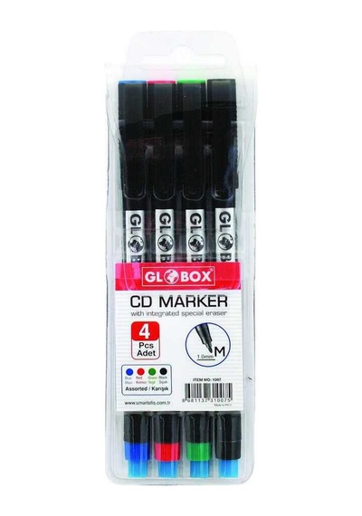 GLOBOX CD KALEMİ M 4 LÜ KARIŞIK RENKLİ 1007