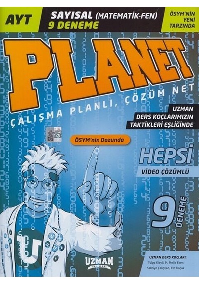 Uzman Yayınları Planet Ayt Sayısal 9 Deneme