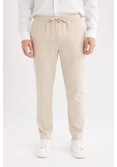 DeFacto Yazlık Jogger Keten Düz Paça Pantolon D7542AX25SPBG737