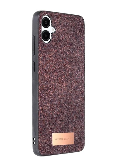 Onegif Samsung Galaxy A06 Uyumlu Bright Simli Kapak - Derin Mor