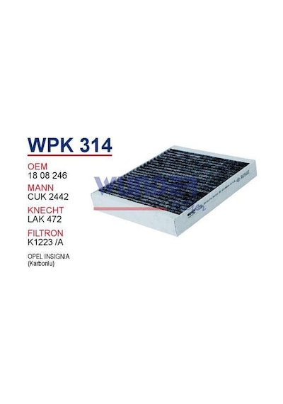 Wpk314 1808246 Opel İnsignia Klima Filtresi Karbonlu Cuk2442