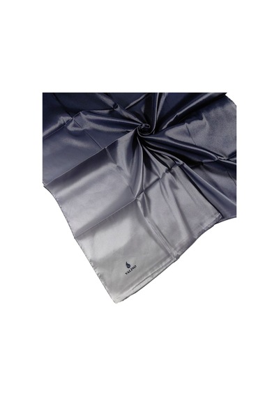 Mim Eşarp Mısırlı Eşarpları Degrade Kristal Sport Bulut Desenli Polyester Eşarp Lacivert - Gümüş