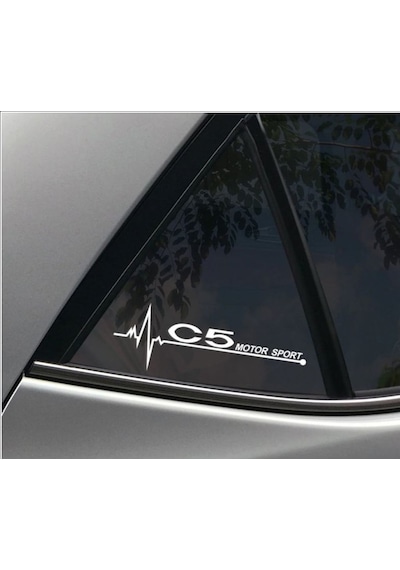 Oto Sticker Citroen C5 Nabız Kalp Atışı Sticker 2 Adet
