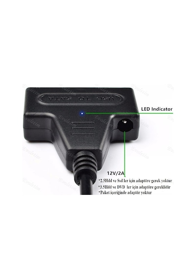 Type-C 3.1 Usb To 2.5 2.5 Inç Sata 4393A Ssd Hdd Hard Disk Dvd Ka