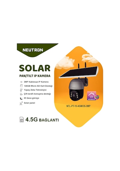 Neutron 3mp Ntl-pt-10-4gwos Solar Güneş Enerjili 4g Ip Kamera