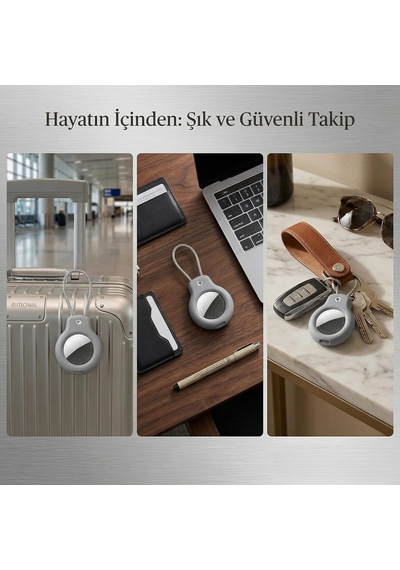 Superlock Serisi Kilitli Kılıf Ve Darbelere Karşı Ultra Güçlü Koruyucu Anahtarlık Gri