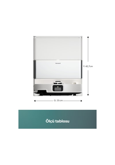 Homend Alex 40 Otomatik Boşaltım Sistemli Moplu 28.000 Pa Robot Süpürge Beyaz