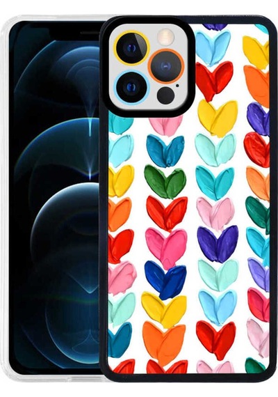 Apple Uyumlu iPhone 12 Pro Max Kılıf Zore M-fit Desenli Kapak Heart No6