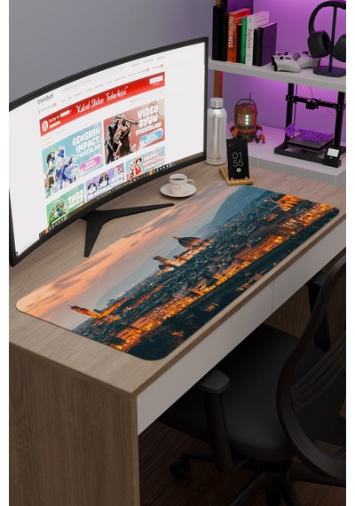 İtalya V3 90x40 Xxl Gaming Kauçuk Kaymaz Taban Mouse Pad Fare Altlığı