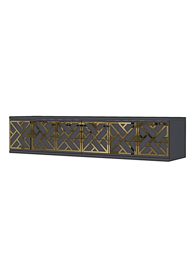 Tda1238ag - Arex120 Duvara Montaj Tv Stand, Tv Rafı, Tv Sehpası Antrasit - Gold 120cm Tda1238ag - Arex120 Duvara Montaj Tv Stand, Tv Rafı, Tv Sehpası Antrasit - Gold 120cm