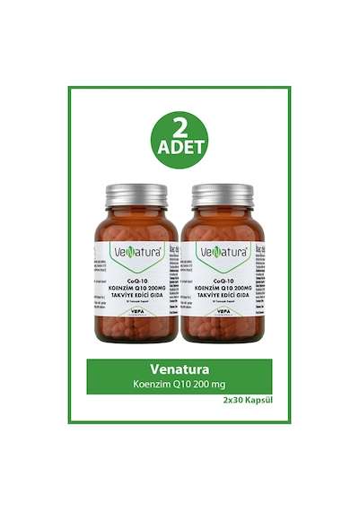 Venatura Koenzim Q10 200 Mg 30 Kapsül 2 Adet