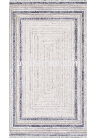 By Özer Halı Gri Renk Mavi Bordürlü Modern Stil Artemis Halı Romantik 02432b Salon Halısı Çok Renkli By Özer Halı Gri Renk Mavi Bordürlü Modern Stil Artemis Halı Romantik 02432b Salon Halısı Çok Renkli