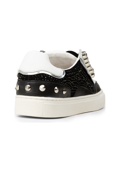 Deery Kadın Hakiki Süet Siyah Taş Detaylı Sneaker - 26273zsyhc01