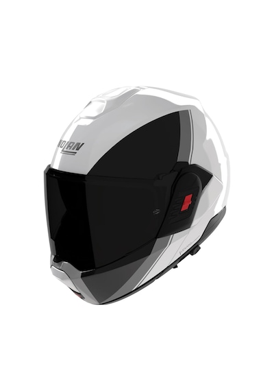 Nolan N120.1 Verniciatura Speciale Siyah Camlı 356 Çenesi Arkaya Açılır Kask Siyah Beyaz