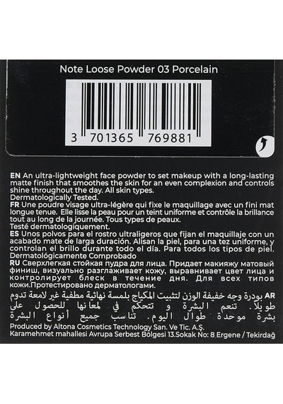 Cosmetics Loose Powder 02 Light Beige Makyaj Sabitleyici Matlaştırıcı Toz Pudra Diğer