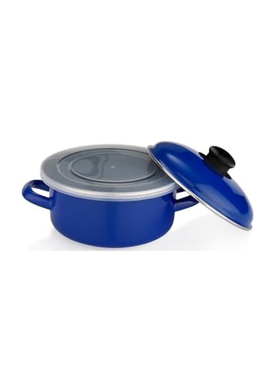 Komfort Pişir Sakla Emaye Tencere 18 Cm-lacivert 12v