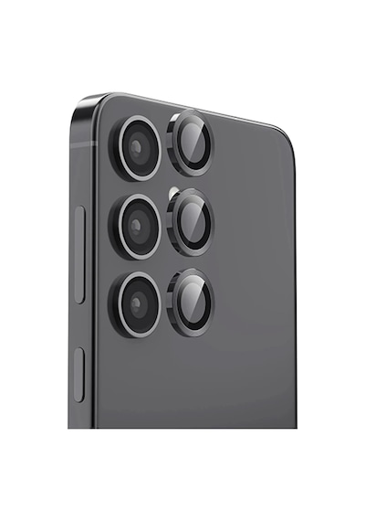 Samsung Galaxy S24 Fe Uyumlu Raze Metal Kamera Lens - Siyah