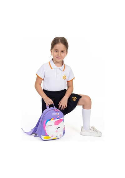 Sevimli Kedi Figürlü Anaokulu Çantası - Lila #REF!